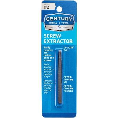 Century Drill & Tool Century Drill & Tool No 2 Straight Flute Screw Extractor 73202